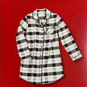 Women sleep nightwear 1piece pajama top white L